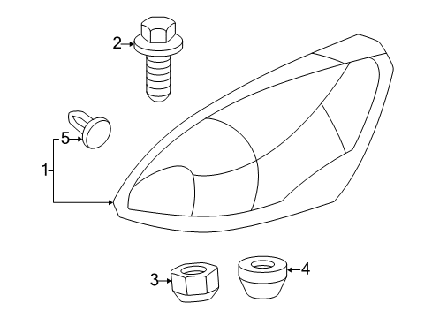 2005 Pontiac Aztek Park & Side Marker Lamps Diagram