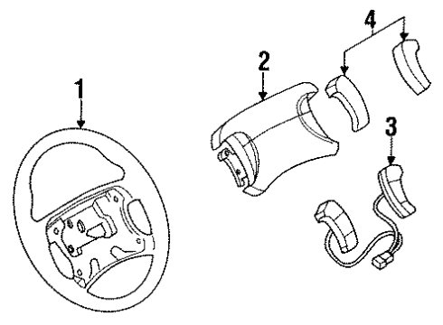 1994 Pontiac Bonneville Steering Wheel Diagram for 16758016