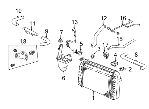 2001 Chevy Camaro Radiator Diagram for 52487150