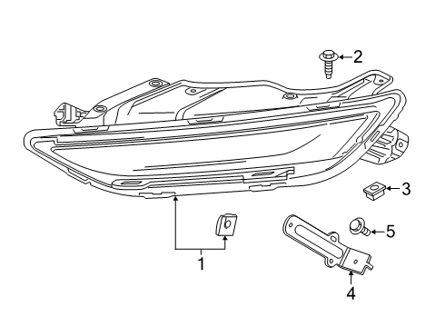 2021 Chevy Blazer Daytime Running Lamp Components Diagram
