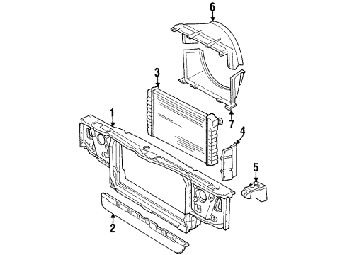 1987 Buick Electra Radiator & Cooling Fan Diagram 3 - Thumbnail