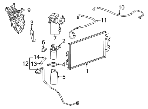 2016 GMC Savana 2500 A/C Hose Diagram for 25918384