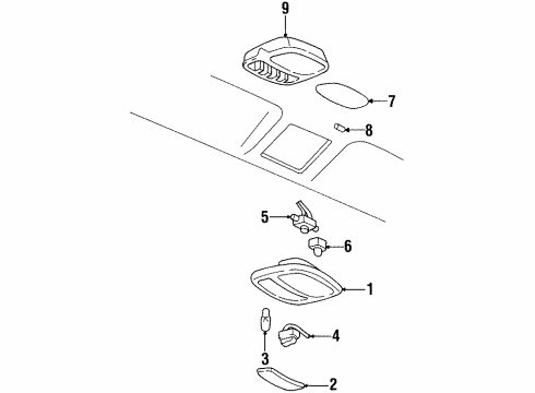 1998 Oldsmobile Aurora Overhead Console Diagram