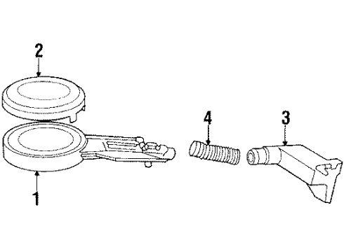 1986 Oldsmobile Firenza Air Cleaner Diagram for 25043495