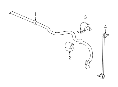 2007 Pontiac G5 Stabilizer Bar & Components - Front Diagram