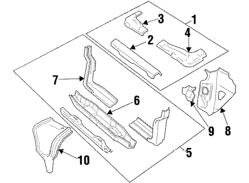 1996 Chevy Beretta Side Panel, Driver Side Diagram for 22647565