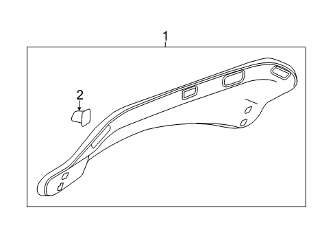 2015 Cadillac ELR Interior Trim - Trunk Lid Diagram