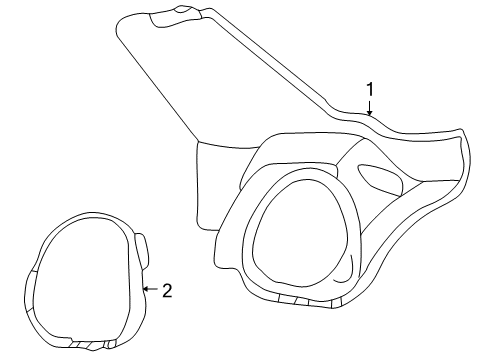 2003 Chevy Corvette Trim Panel, Rear Driver Side Diagram for 10314810