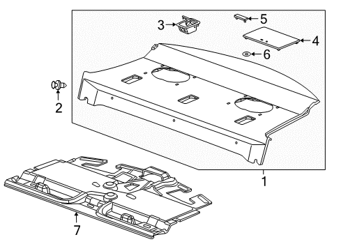 2015 Buick Regal Interior Trim - Rear Body Diagram