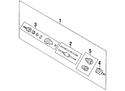 1985 Buick Electra Drive Axles - Front Diagram