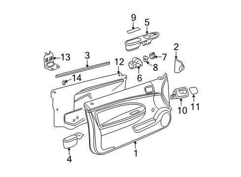 2008 Chevy Cobalt Interior Trim - Door Diagram