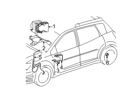 2006 Pontiac Vibe Decel Sensor Diagram for 88973578