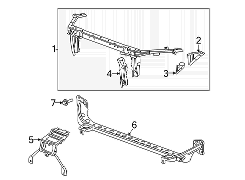 2022 Buick Envision Radiator Support Diagram