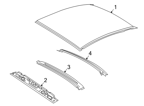 2009 Pontiac G8 Roof & Components Diagram 2 - Thumbnail