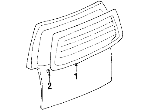 2002 Oldsmobile Silhouette Lift Gate - Glass & Hardware Diagram