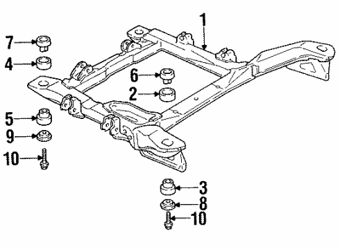 1990 Pontiac Grand Prix Suspension Mounting - Front Diagram