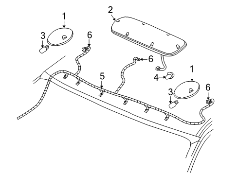 2007 GMC Sierra 3500 HD Bulbs Diagram 3 - Thumbnail