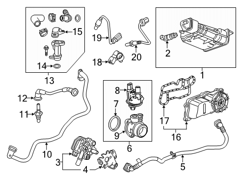 2022 Cadillac XT5 PCV Valve Diagram for 12714149