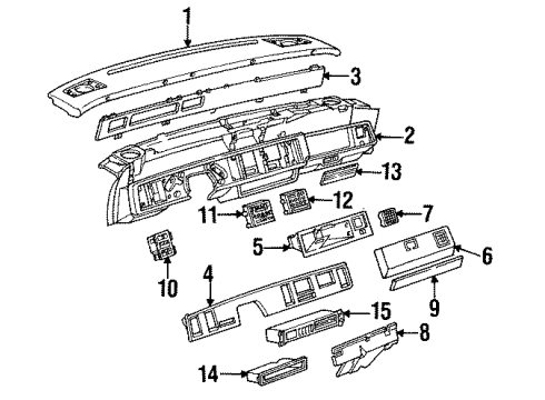 1994 Buick Regal Instrument Cluster Diagram for 16180244