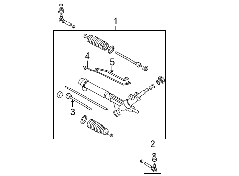 2010 Chevy Colorado Tie Rod Boot Diagram for 19133622