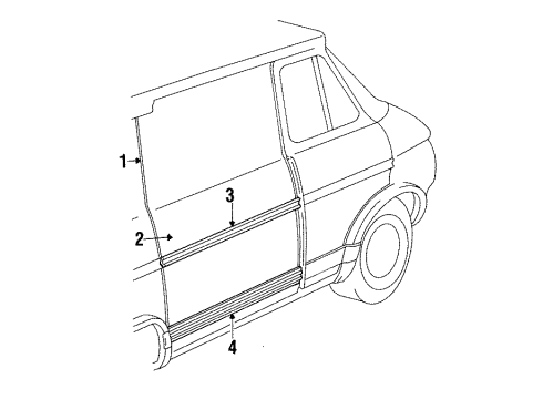 1989 GMC G3500 Side Loading Door - Door & Components Diagram 2 - Thumbnail