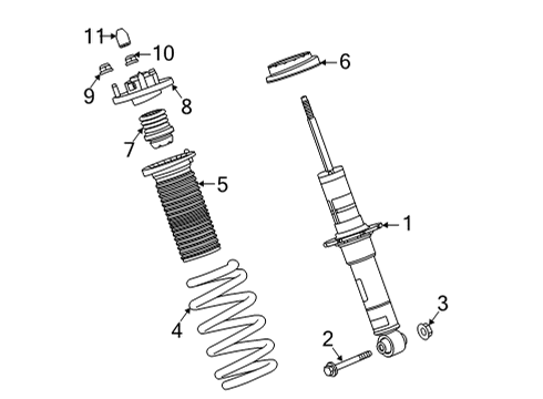 2021 Chevy Corvette Shocks & Components - Rear Diagram