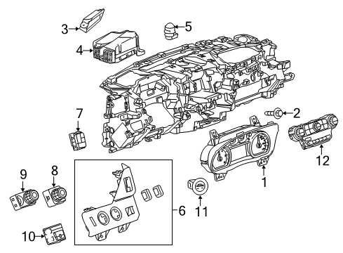 2018 GMC Yukon Instrument Cluster Diagram for 84505077