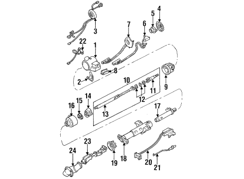 1995 Pontiac Grand Prix Steering Column Diagram for 26040440
