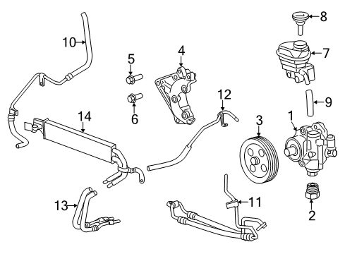 2015 Cadillac CTS P/S Pump & Hoses, Steering Gear & Linkage Diagram 5 - Thumbnail