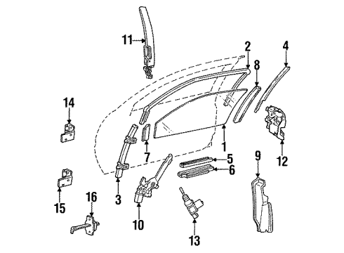 1993 Chevy Beretta Handle, Inside, Driver Side Diagram for 16606599