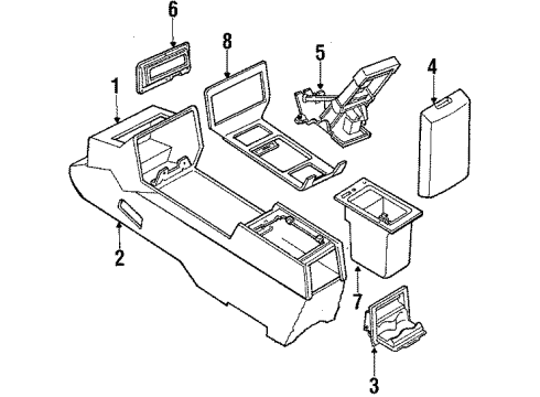 1987 Oldsmobile 98 Shifter Diagram for 1641616