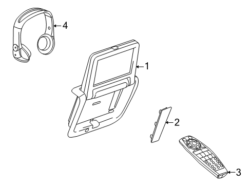 2014 Cadillac SRX Entertainment System Components Diagram