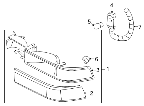 2002 Chevy Blazer Harness Diagram for 12159160