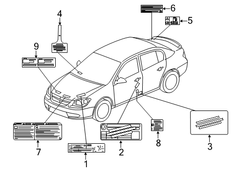 2014 Chevy Volt Information Labels Diagram