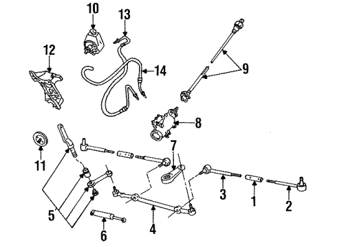 1994 Cadillac Fleetwood Power Steering Pump Diagram for 26055707