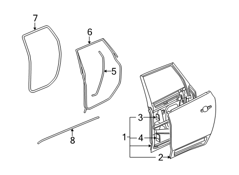 2011 Buick Enclave Rear Door Diagram