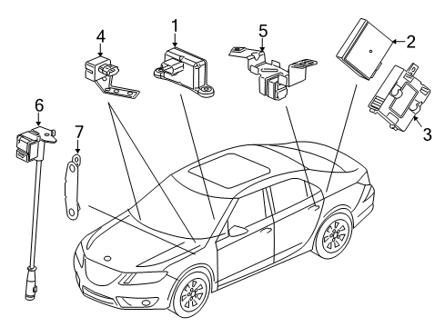 Bracket, Air Suspension Leveling Or Level Control Diagram for 13292024