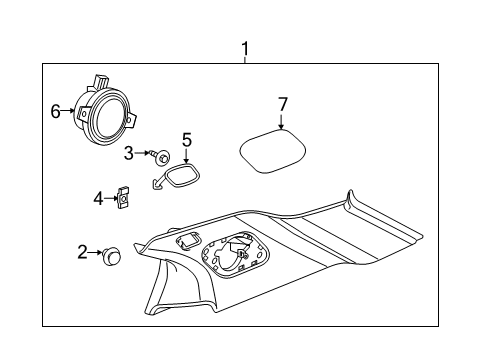 2024 Cadillac XT4 Interior Trim - Quarter Panels Diagram