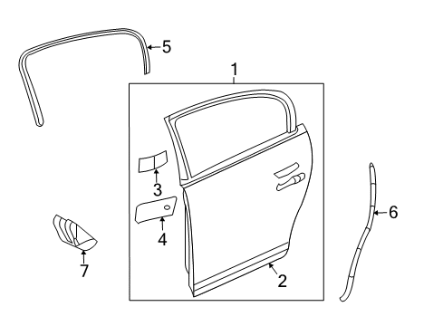 2011 Buick Lucerne Rear Door Diagram