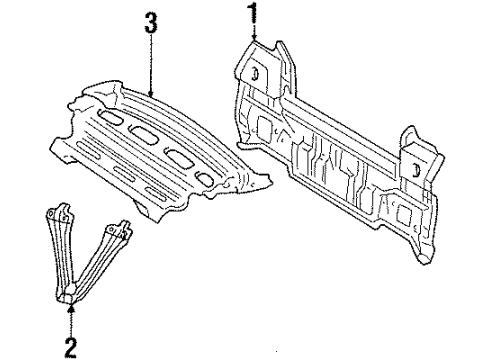 1998 Chevy Prizm Panel Below Lid Diagram for 94857130