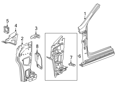 2018 Buick Regal TourX Hinge Pillar Diagram