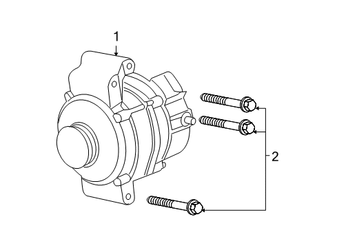 2008 Chevy Malibu Alternator Diagram for 15781434