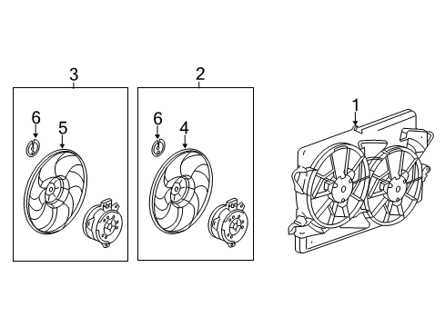 2011 Chevy Equinox Fan Blade Diagram for 84117014