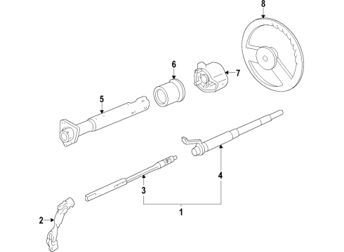2018 GMC Savana 3500 Steering Column Diagram for 19368212