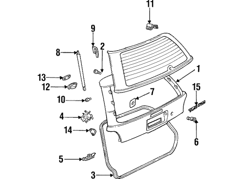 1995 Saturn SW1 Lock Diagram for 21096984