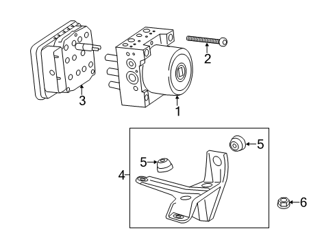 2016 Cadillac CTS ABS Components Diagram