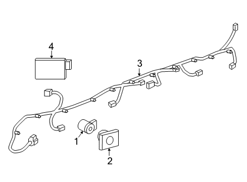 2019 Chevy Bolt EV Electrical Components - Rear Bumper Diagram