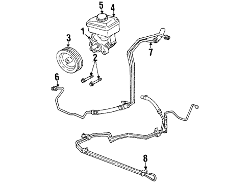 1999 Oldsmobile Intrigue Power Steering Pump Diagram for 10313376