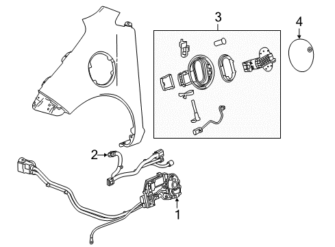 2016 Chevy Spark EV Fender & Components Diagram