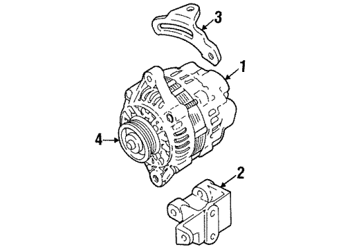 1998 Chevy Tracker Front Bracket Diagram for 91176782